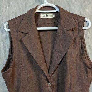 Brown Linen Vest